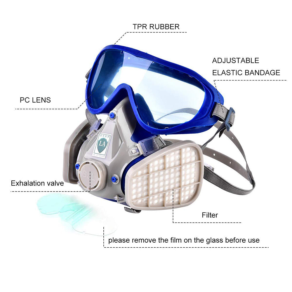 Respirator Mask With Safety Glasses