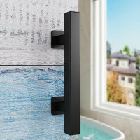 Thumbnail for barn door handle square black