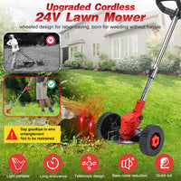 Thumbnail for Cordless Push Weed Eater and Grass Trimmer Lawn Mower