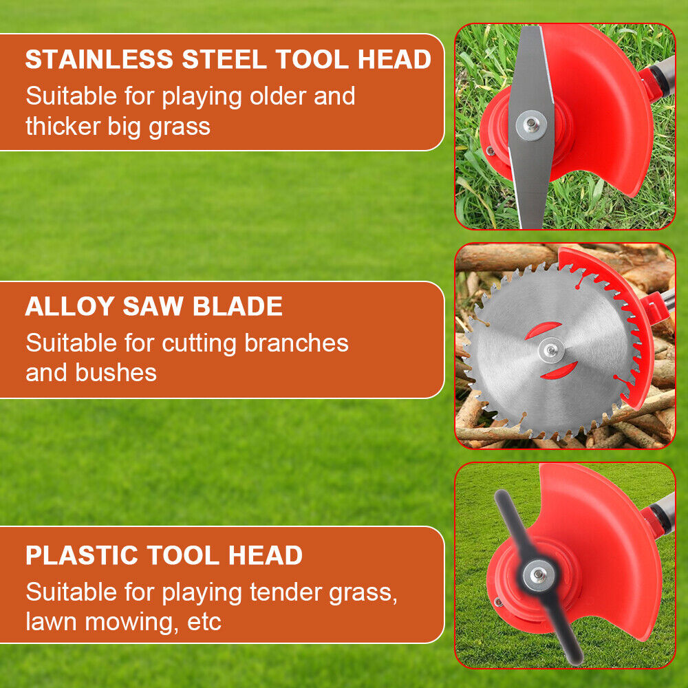 Cordless Push Weed Eater and Grass Trimmer Lawn Mower