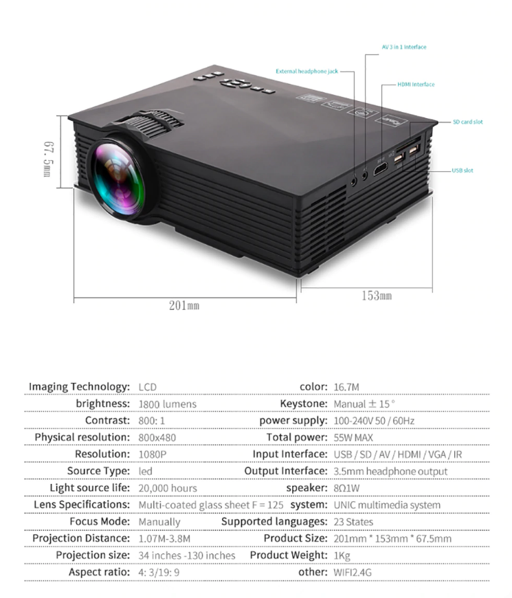 HD Smart Projector