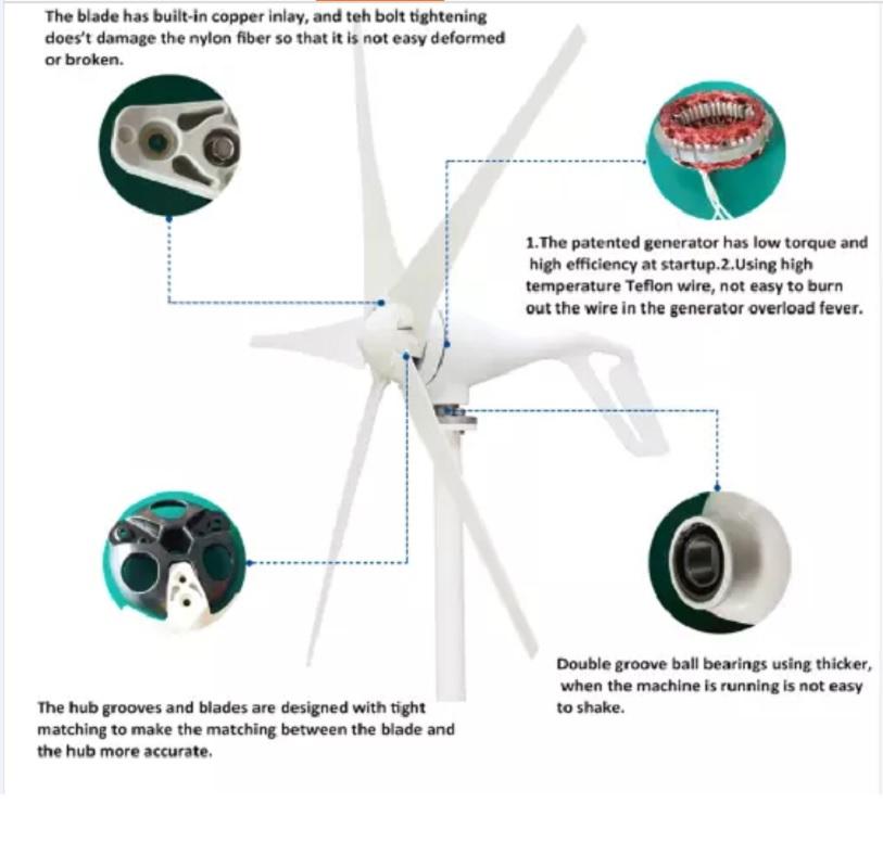 Wind Turbine 12V 400W