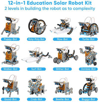 Thumbnail for 12 In 1 Solar Educational Robot Kit - Homyspire NZ