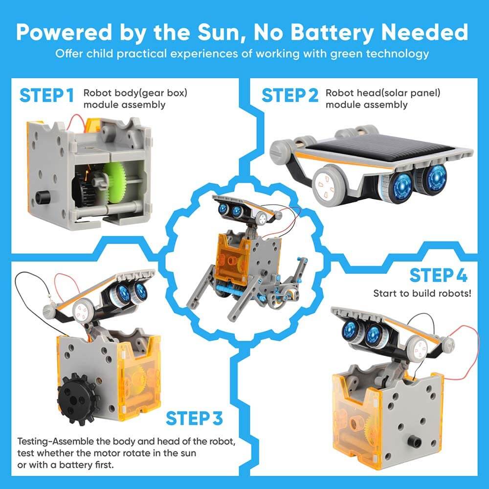 12 In 1 Solar Educational Robot Kit - Homyspire NZ