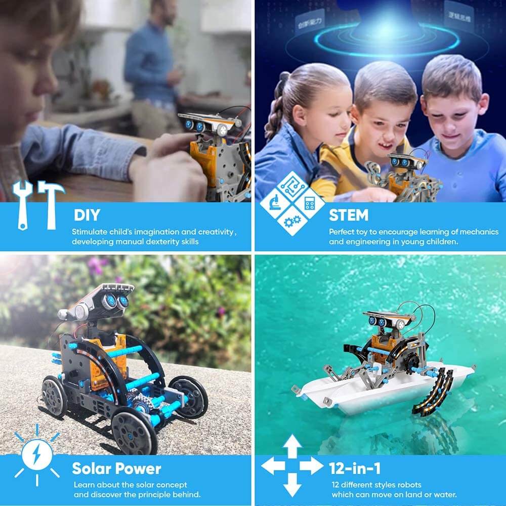 12 In 1 Solar Educational Robot Kit - Homyspire NZ