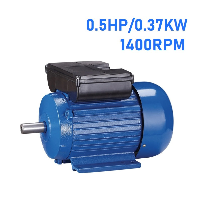 Electric Single Phase Motor 0.5Hp 0.37Kw 1400Rpm