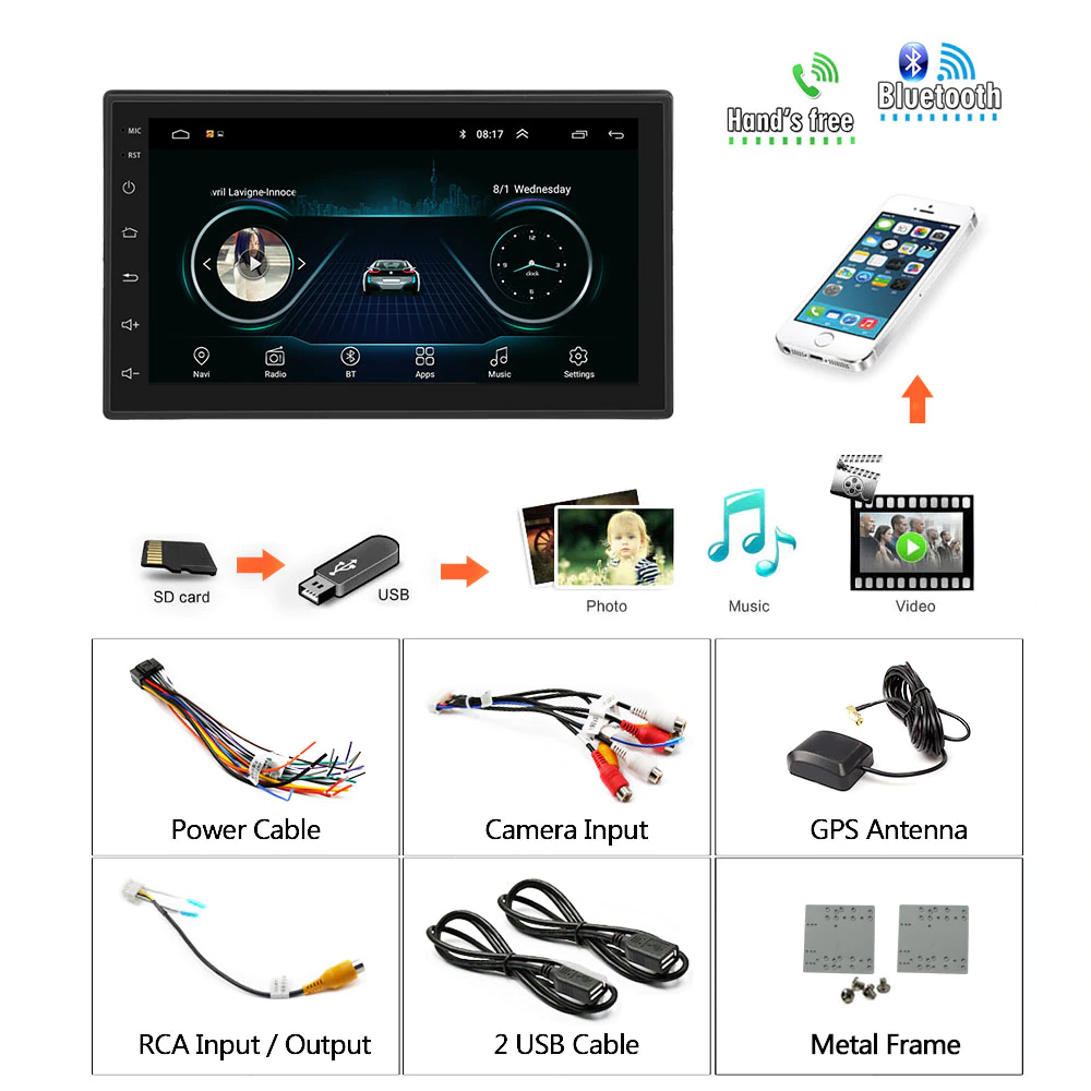 Car Stereo System Touch Screen with GPS + Reverse camera