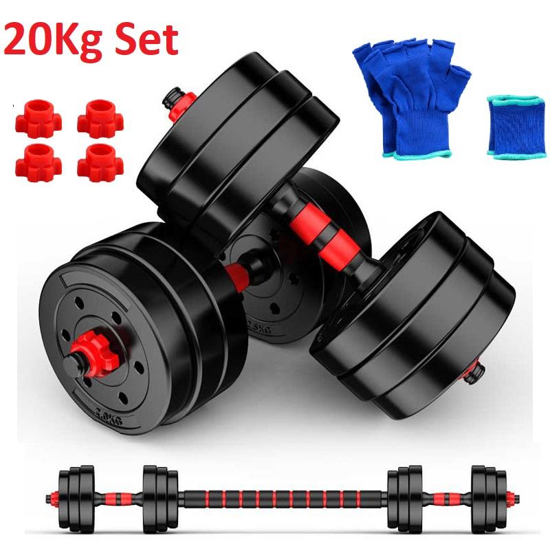 20KG Dumbbells Barbell Weight Set Adjustable