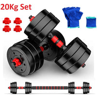 Thumbnail for 20KG Dumbbells Barbell Weight Set Adjustable