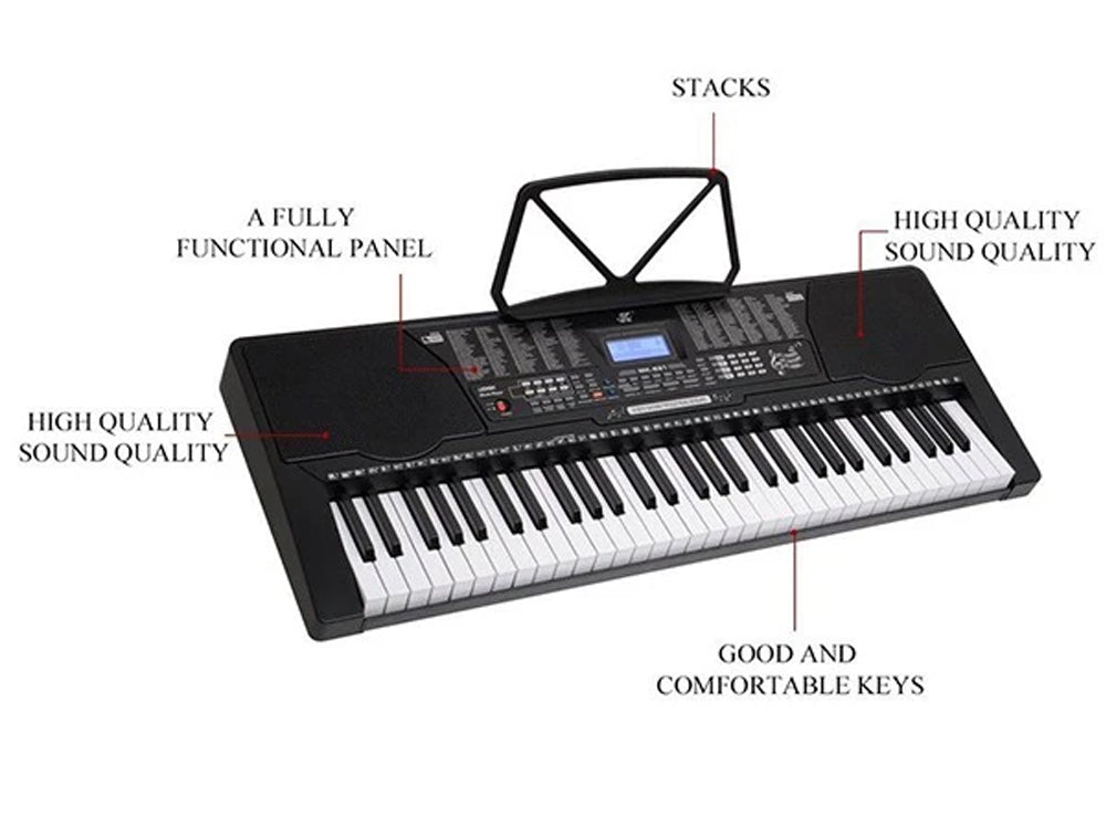 Electric Keyboard Piano 61-Key LCD Display With USB - Homyspire NZ