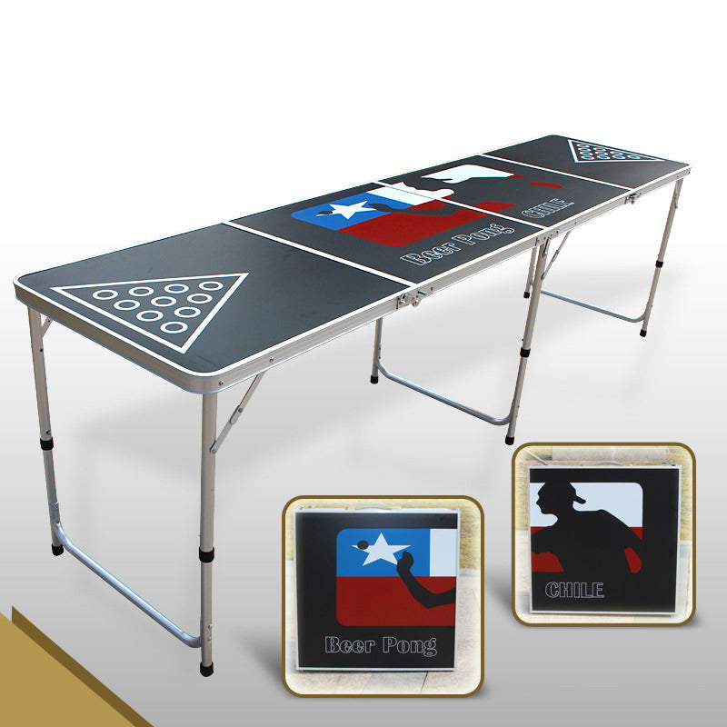 8' Beer Pong Table - Lightweight & Portable with Carrying Handles