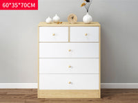 Thumbnail for Tall boy Modern White Tallboy Chest of Drawers Dresser with 3 Large and 2 Half Storage Drawers