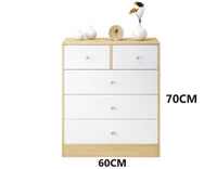 Thumbnail for Tall boy Modern White Tallboy Chest of Drawers Dresser with 3 Large and 2 Half Storage Drawers