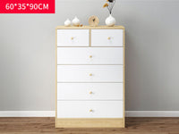 Thumbnail for Tallboy Modern White Tallboy Chest of Drawers Dresser with 3 Large and 2 Half Storage Drawers