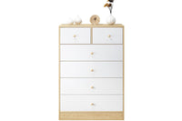 Thumbnail for Tallboy Modern White Tallboy Chest of Drawers Dresser with 3 Large and 2 Half Storage Drawers