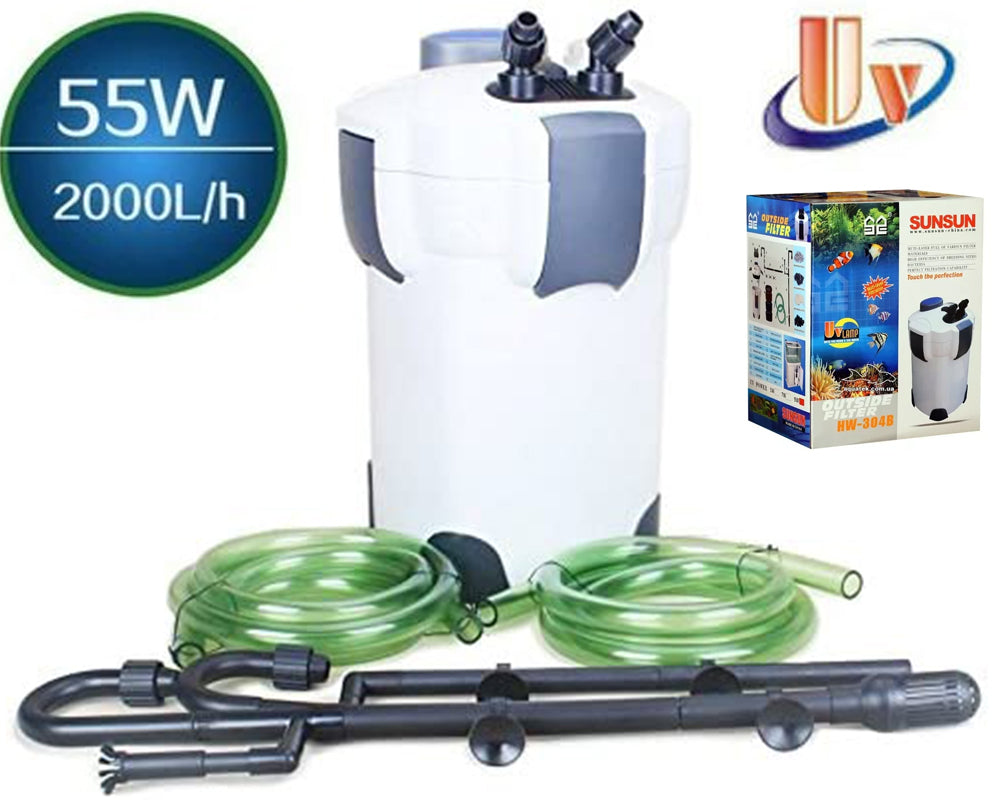 Aquarium Filter External Canister Fish Tank 2000 L/H with UV