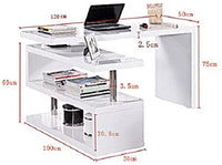 Thumbnail for Computer desk with bookshelf Office Desk