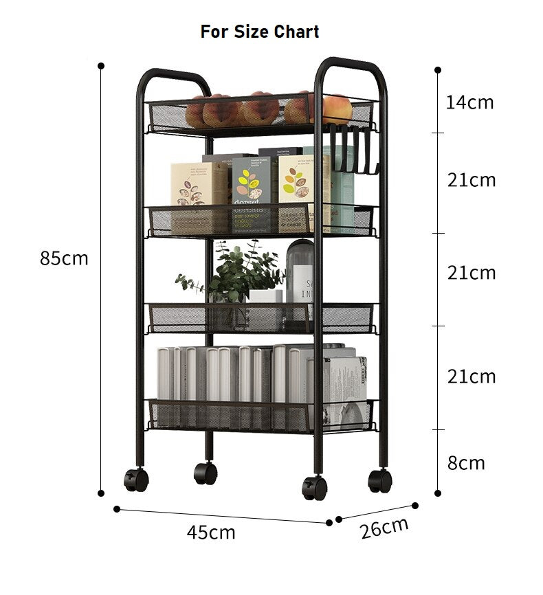 Kitchen trolley baskets