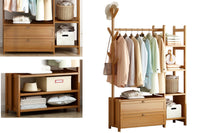 Thumbnail for Cloth Rack Coat Rack Bamboo Wardrobe