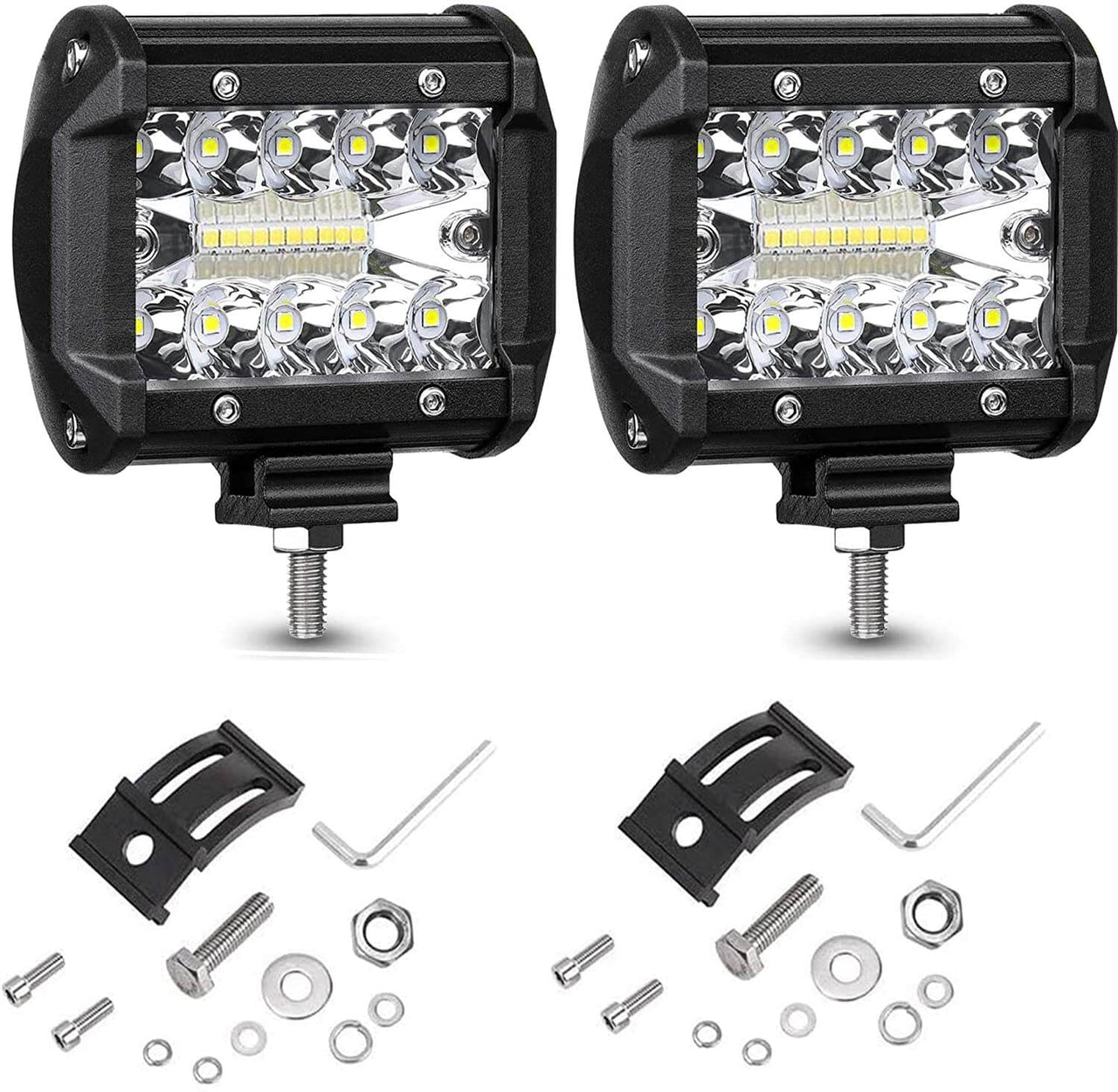 2Pcs 4Inch Led Work Light Bar