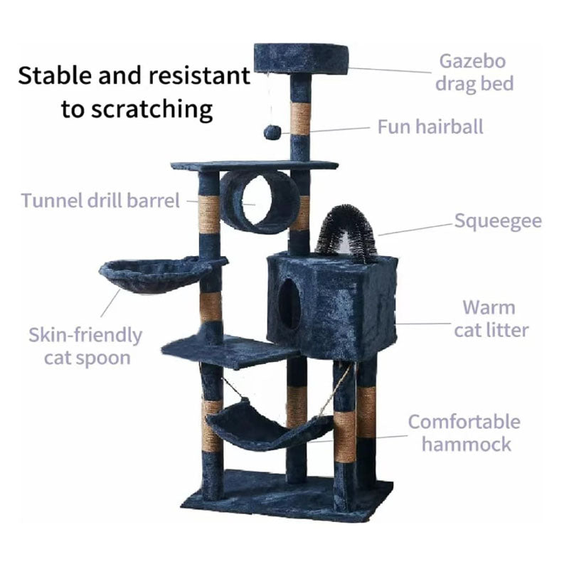 Cat Tree House Scratching Post Tree Play House