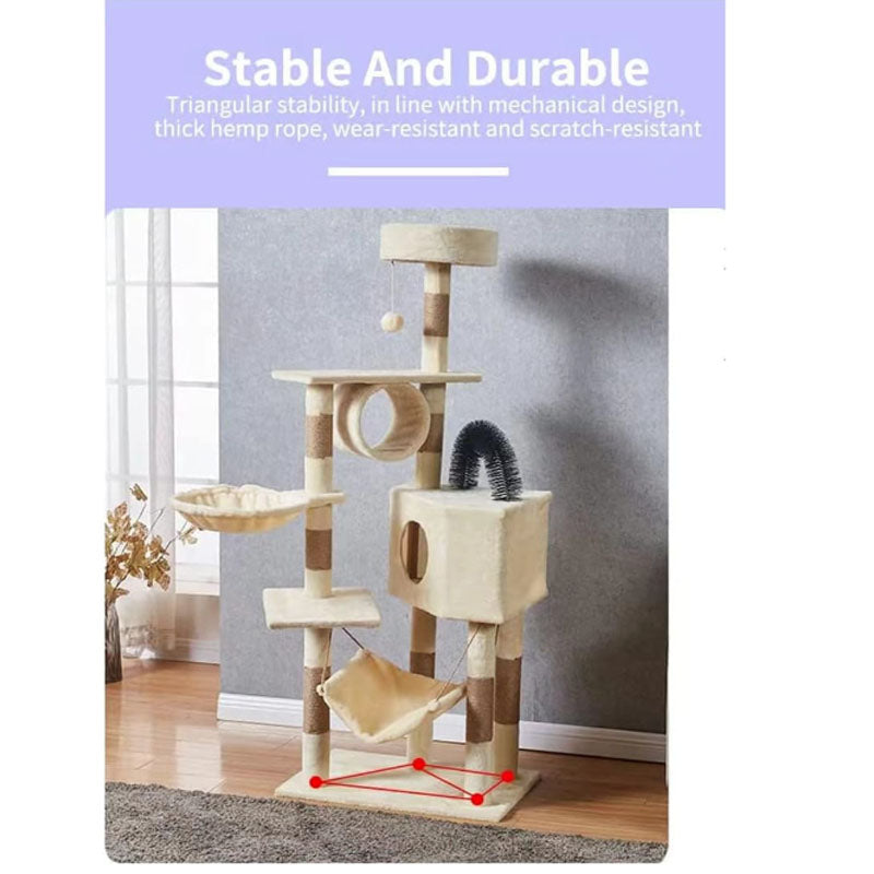 Cat Tree House Scratching Post Tree Play House