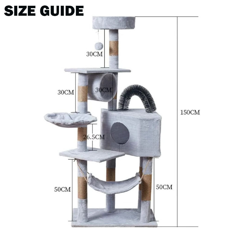 Cat Tree House Scratching Post Tree Play House