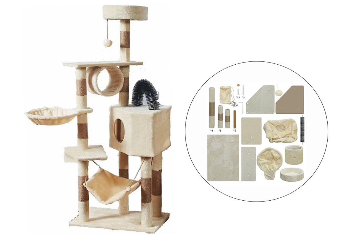 Cat Tree House Scratching Post Tree Play House