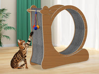 Thumbnail for Cat Exercise Wheel Toy Running Exerciser Treadmill Furniture Scratcher Board Roller Play Gym Sports Equipment with Carpet Runway