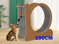 Thumbnail for Cat Exercise Wheel Toy Running Exerciser Treadmill Furniture Scratcher Board Roller Play Gym Sports Equipment with Carpet Runway