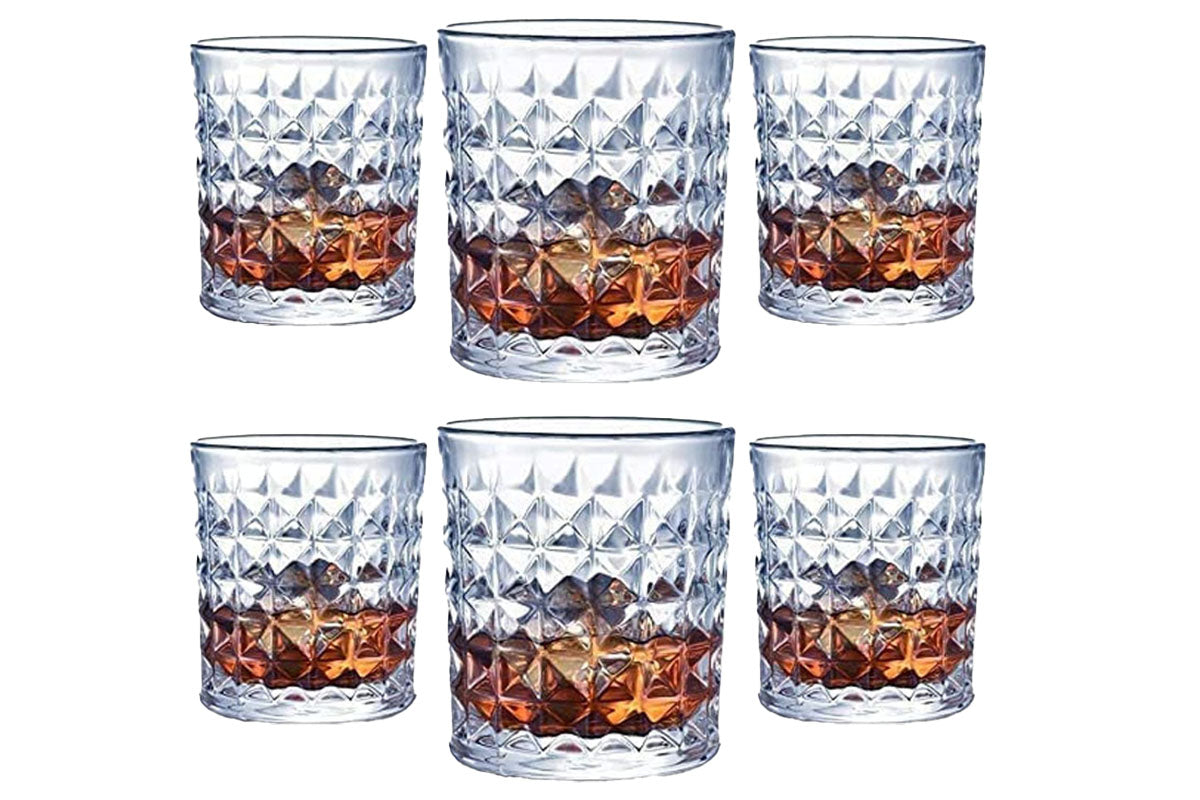 Whiskey Glass Tumbler Set Imported Crystal Rocks Whisky Glass for Scotch, Vodka, Liquor, Alcohol, Juice, Water Drinks