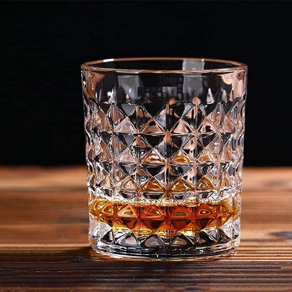 Whiskey Glass Tumbler Set Imported Crystal Rocks Whisky Glass for Scotch, Vodka, Liquor, Alcohol, Juice, Water Drinks