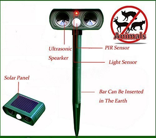 Insect Repeller Animal Repeller Ultrasonic Solar Powered