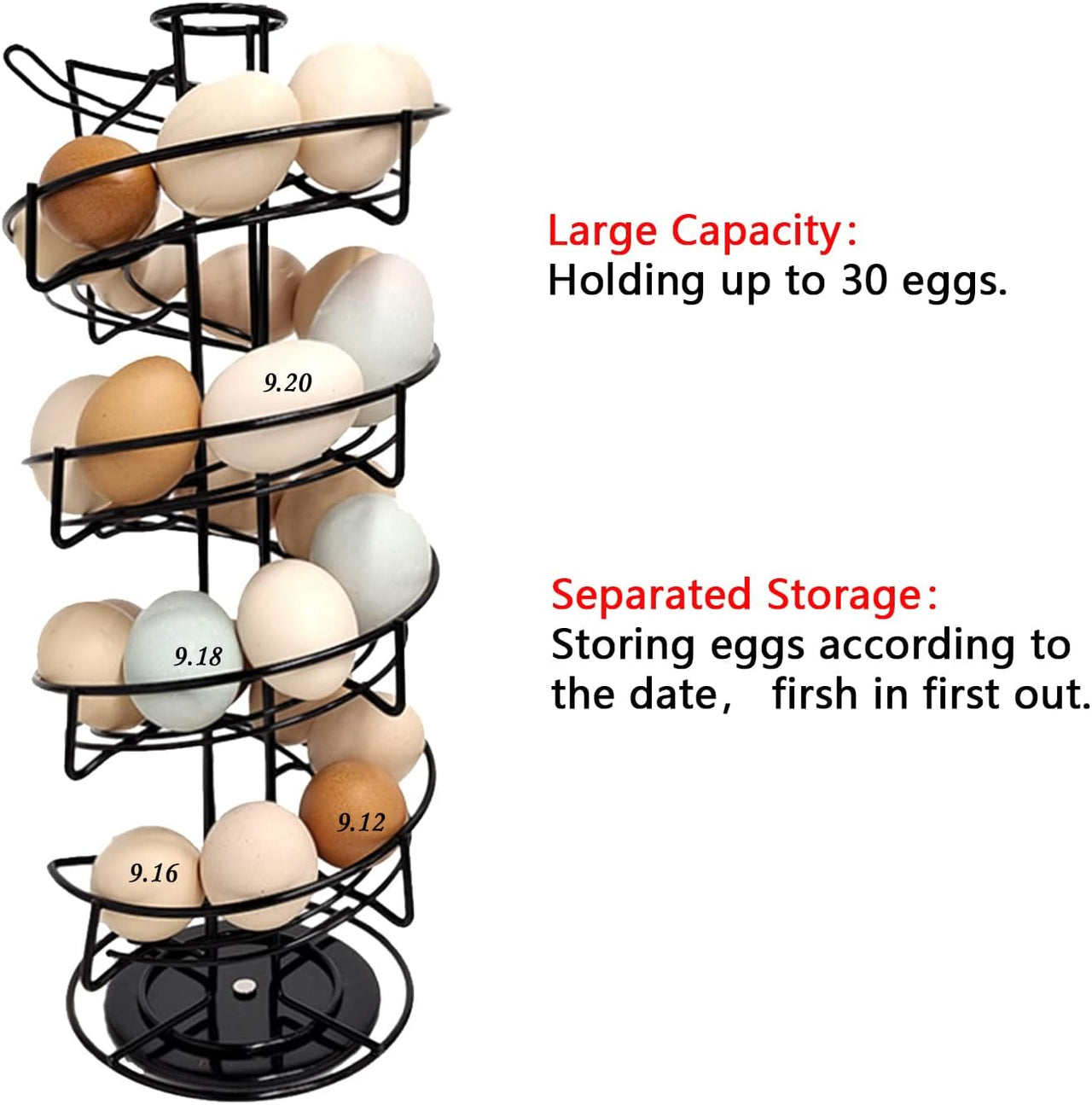 Metal Egg rack storage Skelter Dispenser Rack, Storage Display Rack