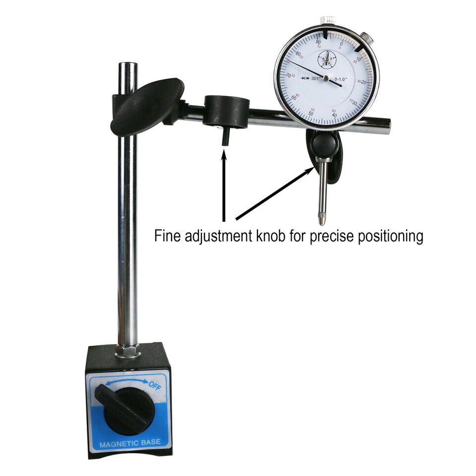 Dial Indicator Gauge with Magnetic Base