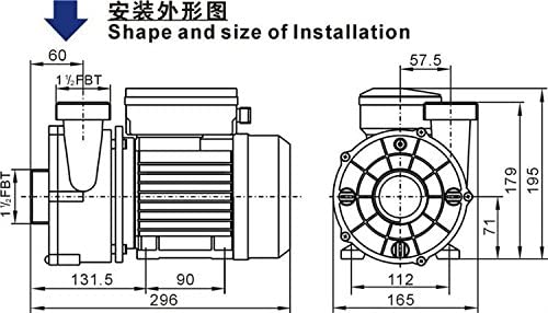 WTC50M Whirlpool SPA pool bath Circulation Pump - Low Speed High Flow