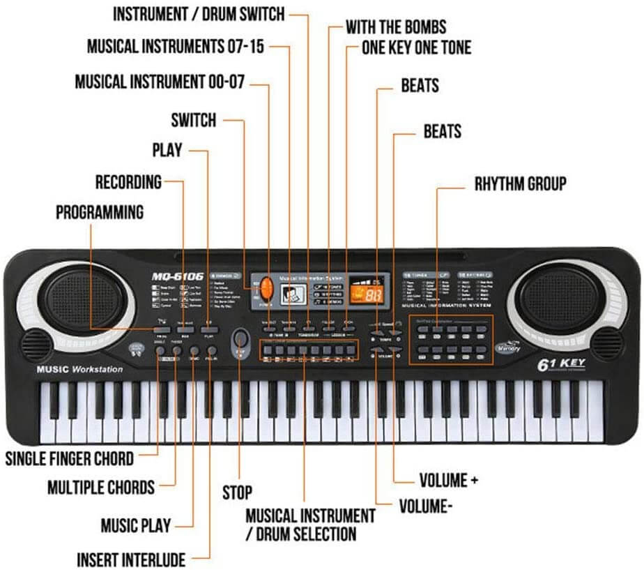 Electronic Keyboard Piano Piano 61-Keys - The Shopsite