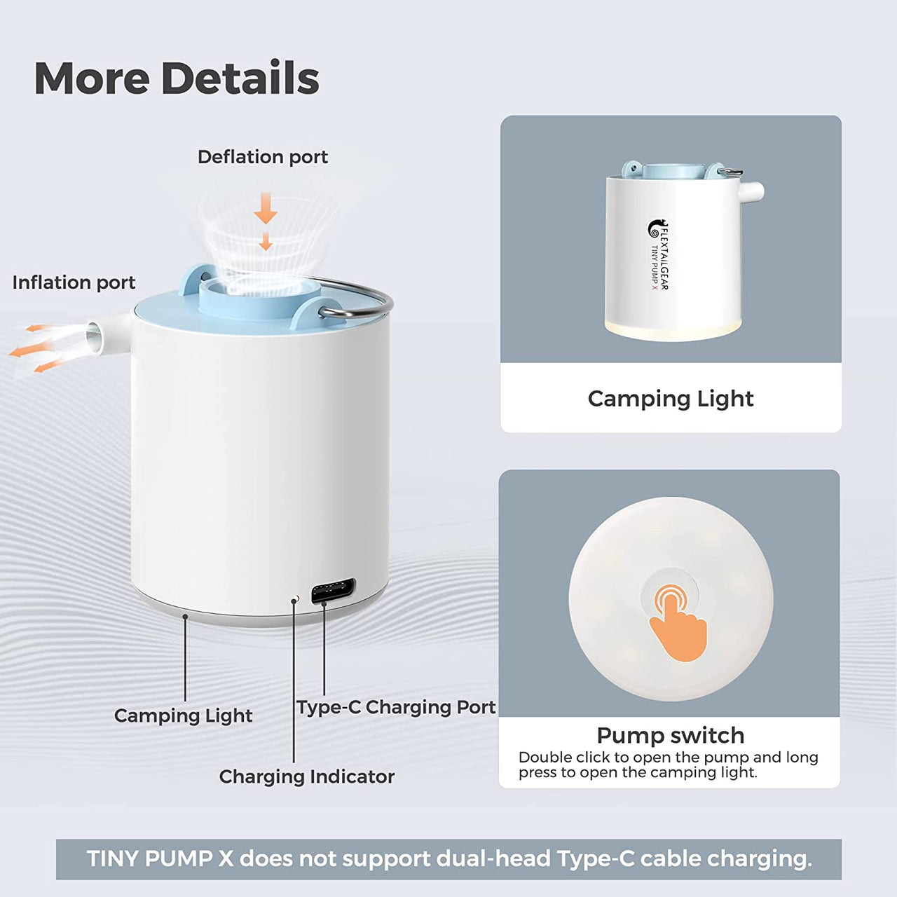 Portable Air Pump Inflate Deflate Vacuum