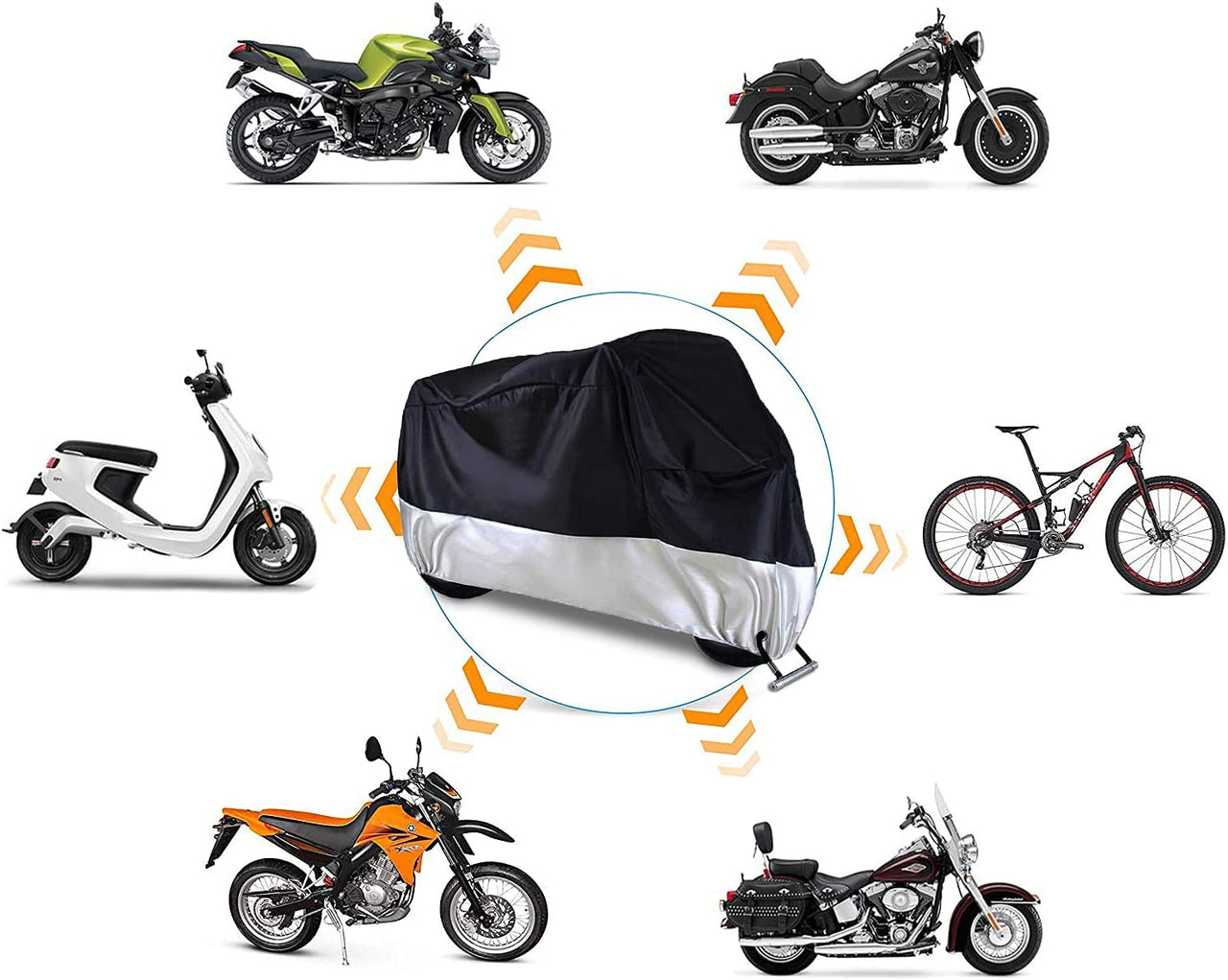 Motorcycle Cover,Motorbike Cover 2XL