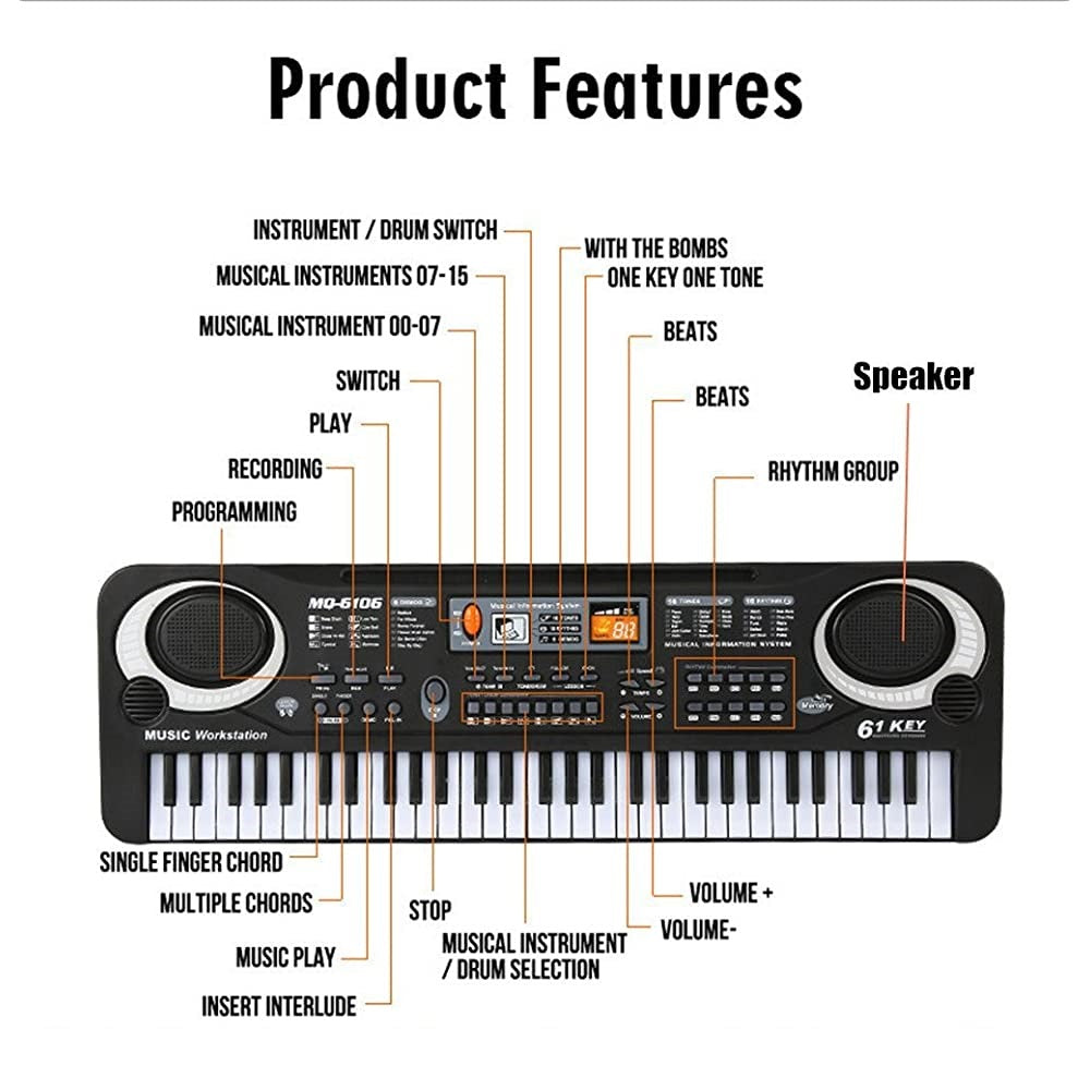 Electronic Keyboard Piano 61-Keys Piano