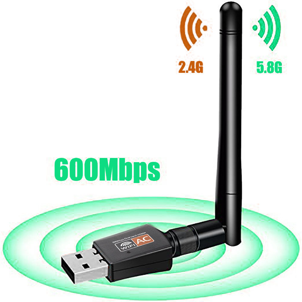 Dual Band USB WiFi Adapter Dongle Wireless Network Laptop Antenna 2.4G 5G