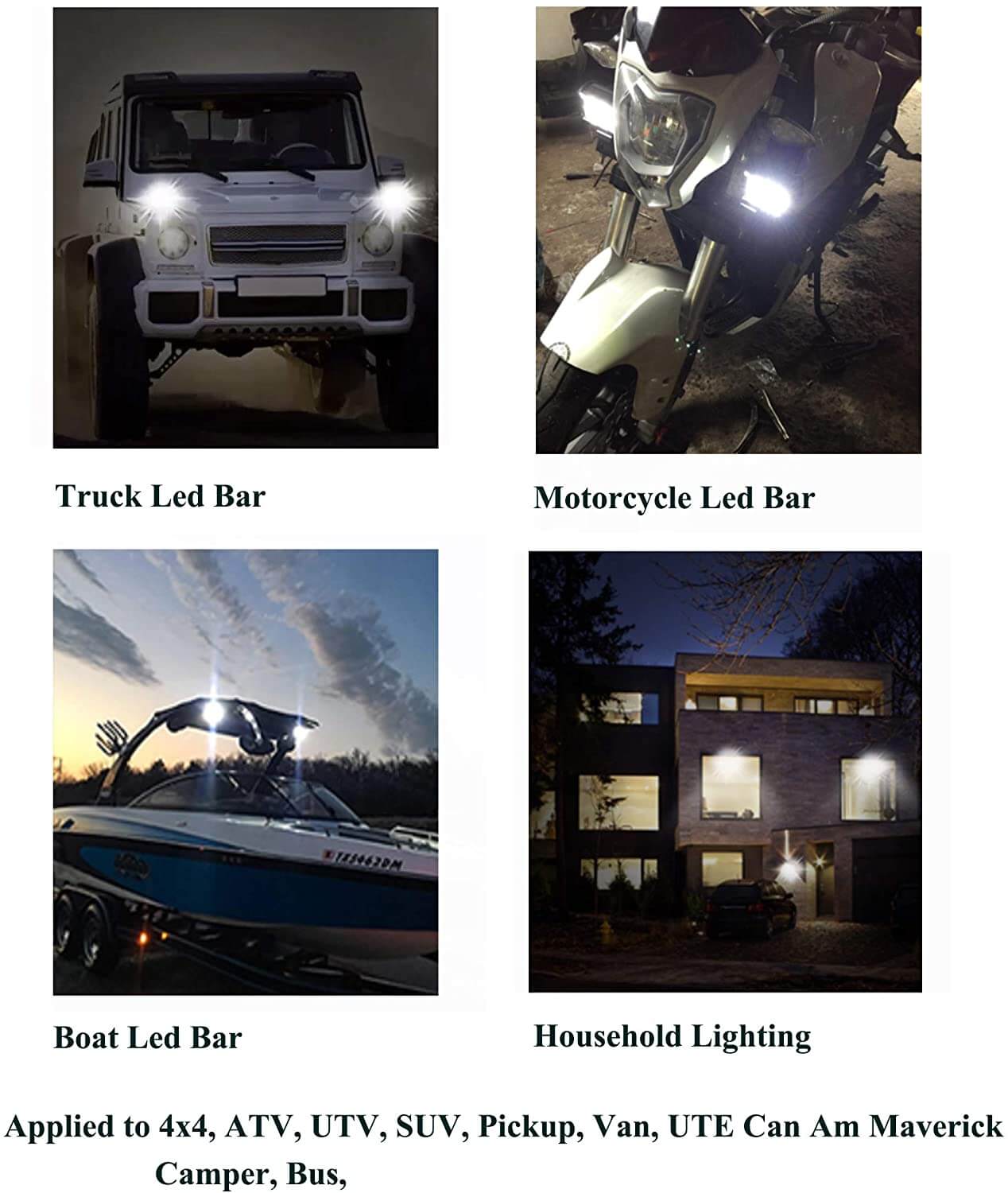 2Pcs 4Inch Led Work Light Bar