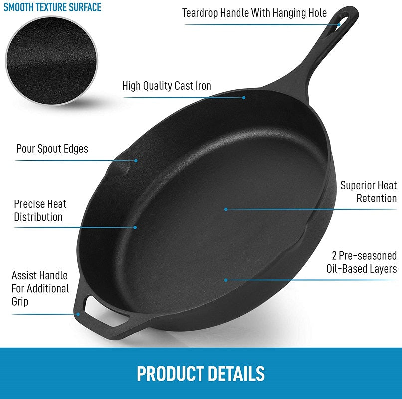 Cast Iron Frying Pan Skillet