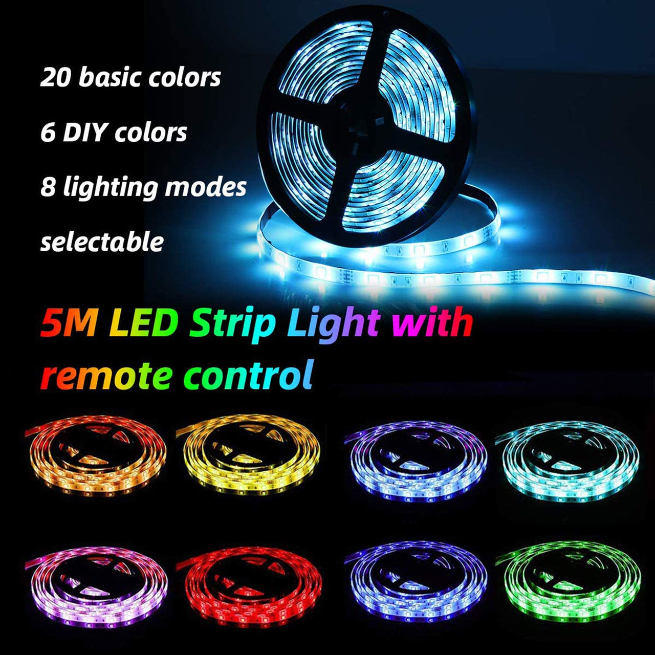 LED Strip Light rgb 5m with remote