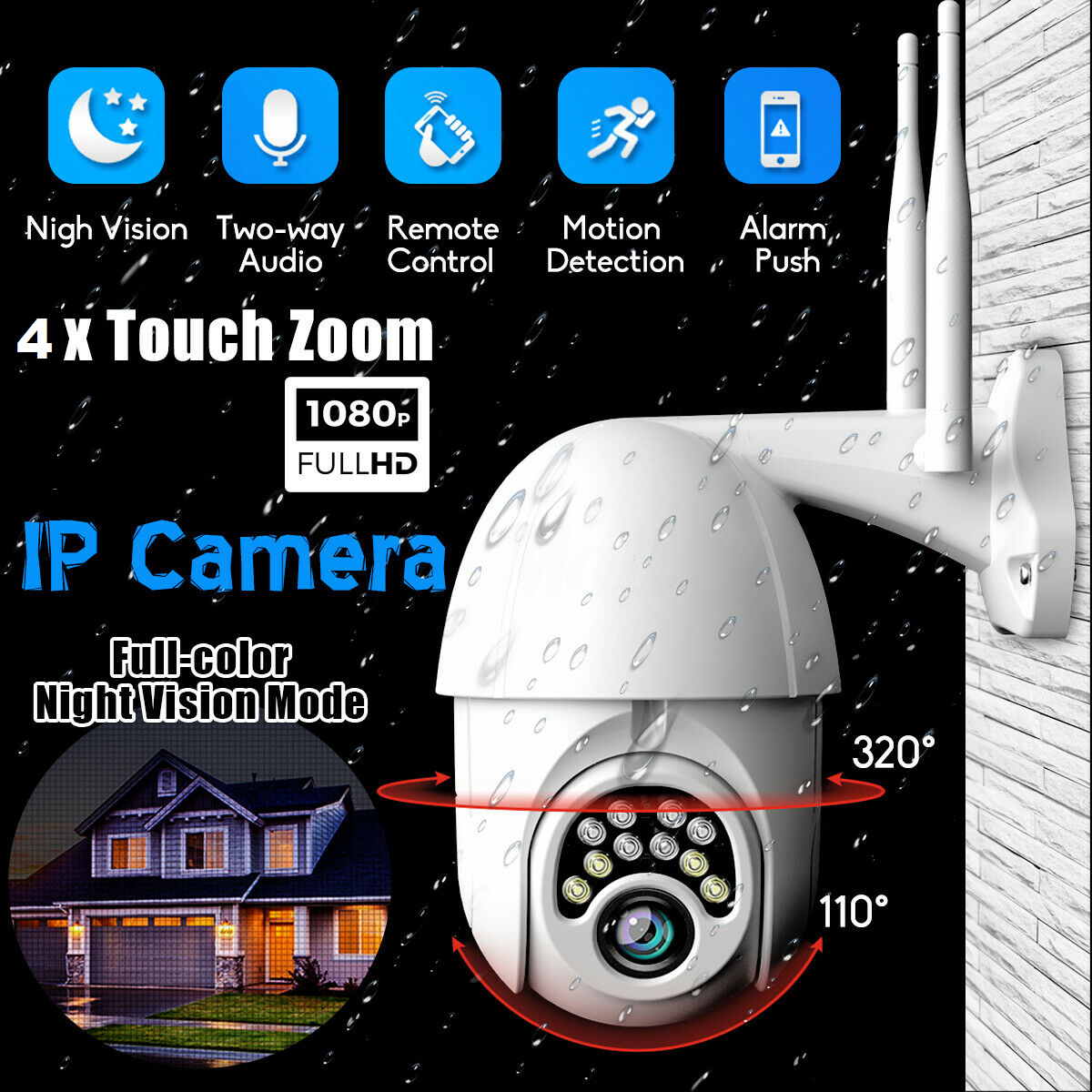 Wireless PTZ Security Camera