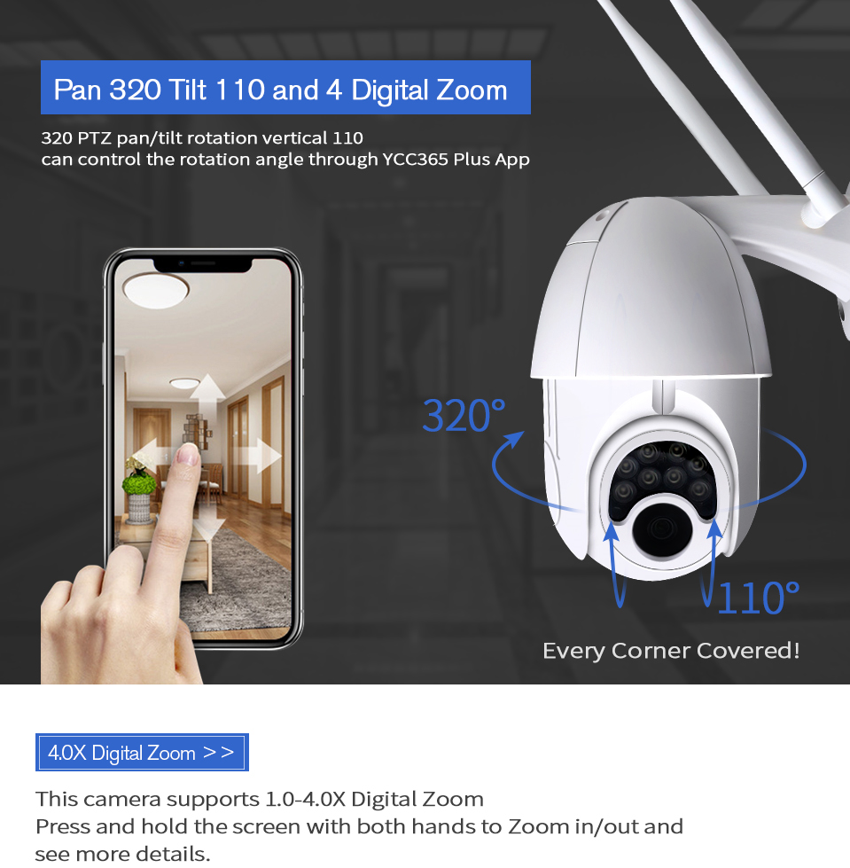 Wireless PTZ Security Camera