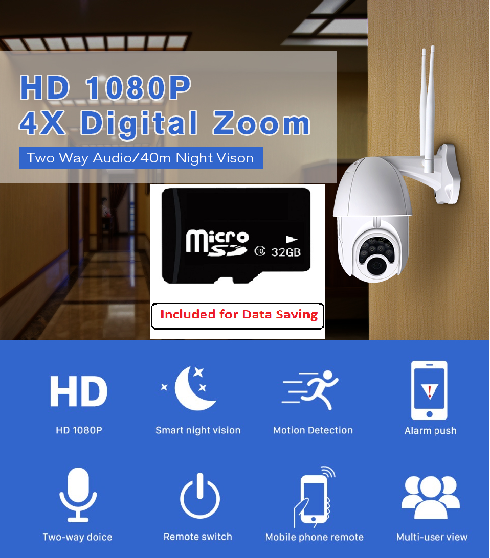 Wireless PTZ Security Camera