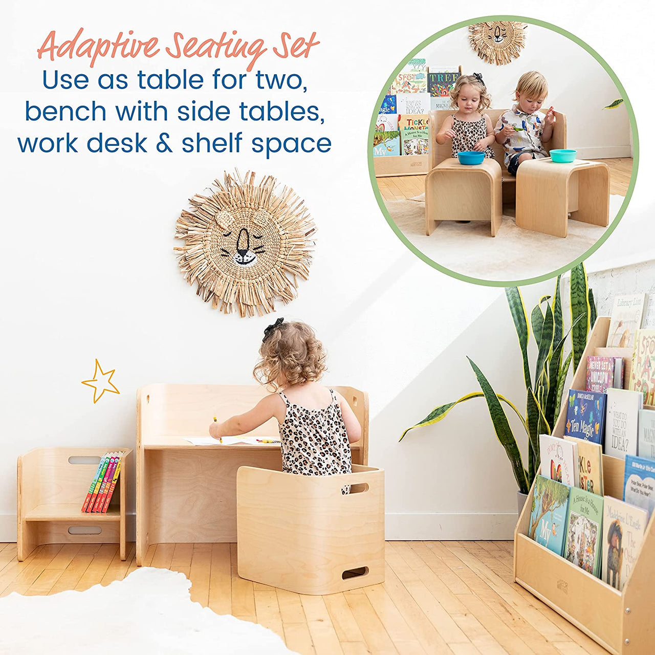 Kids Table and Chairs Set - Study Desk