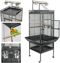 Thumbnail for Large Stand Alone Bird Cage Parrot Aviary Perch Carrier