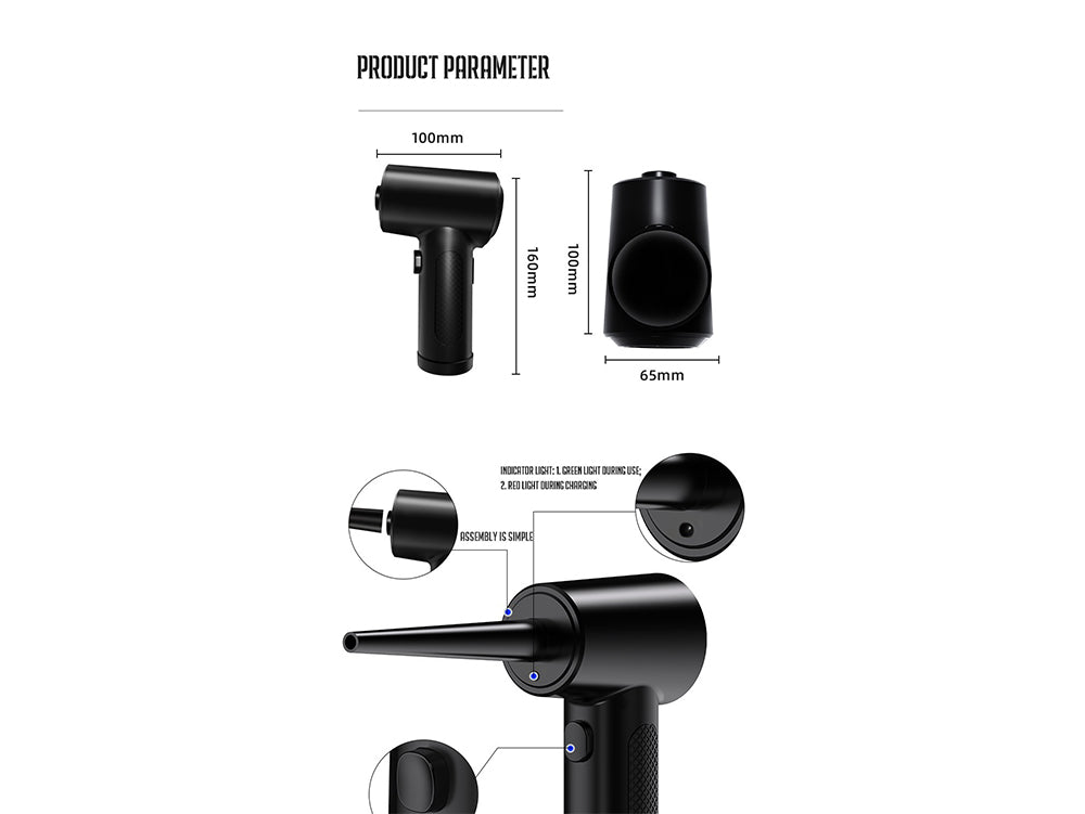 Cordless Electric Air Duster - Rechargeable